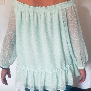 Light teal shirt